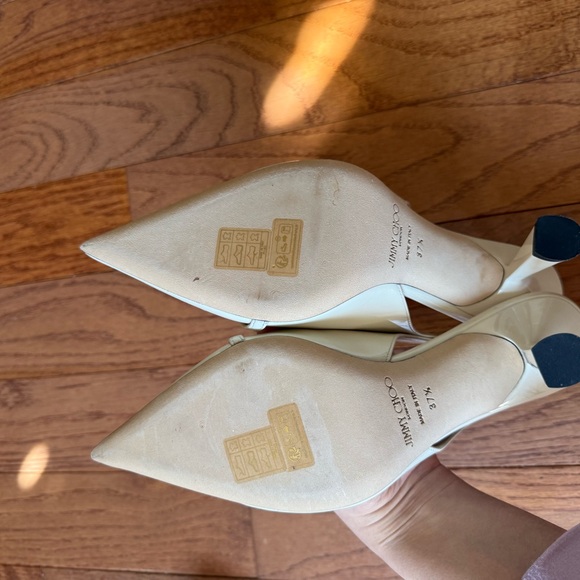 Jimmy Choo Ivory Slingback Heels - Picture 5 of 10